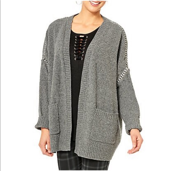 Democracy Sweaters - Democracy Chain Detail Open Cardigan